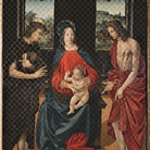 Piero di Cosimo (Firenze 1462 – 1522), Madonna col Bambino in trono e i santi Lazzaro e Sebastiano, 1481-1484 circa. Tavola, cm 166 x 125. Montevettolini (Pistoia), chiesa dei Santi Michele arcangelo e Lorenzo martire