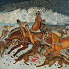 Antonio Ligabue, Traversata della Siberia, 1959, Olio su tela, 100 x 150 cm | Courtesy of Fondazione Archivio Antonio Ligabue di Parma