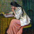 Federico Zandomeneghi, La lettera, olio su tela, 54,5 x 46 cm