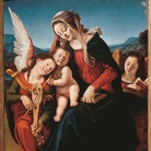 Piero di Cosimo (Firenze 1462 – 1522), Madonna col Bambino e due angeli, 1505-1507 circa. Tavola. Venezia, Fondazione Giorgio Cini,Galleria di Palazzo Cini