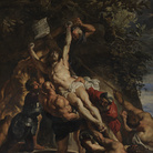 Pieter Paul Rubens, Innalzamento della Croce, 1610 - 1611 | © Onze-Lieve-Vrouwekathedraal AntwerpenIl dipinto dell’Innalzamento della Croce, eseguito da Pieter Paul Rubens tra il 1610 e il 1611,  faceva originariamente parte del trittico di una chiesa di Santa Valpurga, ora non più esistente.