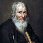 Giacomo Ceruti, Vecchio pitocco con bastone, olio su tela, 75 x 55 cm.