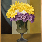 Antonio Donghi, Interno con vaso o Vaso di fiori, 1928, Olio su tela, cm. 73,5x59,5