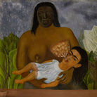 Frida Kahlo, La mia balia ed io, 1937. Olio su metallo, 30,5 x 35 cm. Col. Museo Dolores Olmedo, Xochimilco, México. Photographs by Erik Meza / Javier Otaola; image © Archivo Museo Dolores Olmedo, 2013 Banco de México Diego