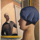 Mario Tozzi, Le bonnet basque o Lo specchio o Il pittore e la modella, 1929 Olio su tela, cm. 92,5 x 77