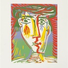 Pablo Picasso, Jacqueline con il cappello di paglia, 16.1.1962 linografia a colori, 4° stato di 5, 629x445 mm. Kunstmuseum Pablo Picasso Münster 