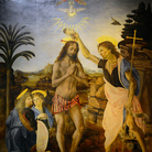 Andrea del Verrocchio e Leonardo da Vinci, Battesimo di Cristo, 1475 ca, Tempera e olio su tavola, 177 x 151 cm, Firenze, Gallerie degli Uffizi