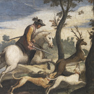 Giovanni Francesco Barbieri, detto il Guercino (Cento, 1591 - Bologna, 1666), Caccia al cervo e al cinghiale, 1615, Affresco, Cento, Pinacoteca Civica