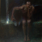 Franz von Stuck (Tettenweis, 1863 - Monaco di Baviera, 1928), Lucifero, 1891, Olio su tela, 161 x 152 cm, Sofia, National Gallery