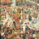 James Ensor, L'entrata di Cristo a Bruxelles nel 1889, Dettaglio, 1888, Olio su tela, 253 x 431 cm, Los Angeles, J. Paul Getty Museum, Flemish Art Collection | Courtesy of Visit Oostende talkie.be | © Toerisme Oostende