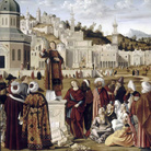 Vittore Carpaccio, Predica di Santo Stefano, Olio su tavola, 194 x 148 cm,  Paris, Louvre Museum, Department of Paintings | © RMN-Grand Palais