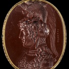 Gemma di Aspasios, Dalla collezione Rondinini, Diaspro rosso, Seconda metà del I secolo a.C., Roma, Museo Nazionale Romano, Inv. 108684 | Su concessione del Ministero della Cultura - Museo Nazionale Romano”