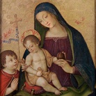 Bernardino di Betto detto il Pintoricchio, Madonna del Melograno. Oro, tempera e olio su tavola. Dal Conservatorio di Santa Maria Maddalena, Pinacoteca Nazionale di Siena