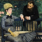 Édouard Manet, Nel Conservatorio, 1879, Olio su tela, 150 x 115 cm, Alte Nationalgalerie (Old National Gallery), Berlino | L'opera fu rinvenuta dai soldati americani in una miniera di potassio a Merkers, a Nord di Francoforte, tra i 400 dipinti sottratti dal regime nazista ad alcuni musei di Berlino anche L'avvoltoio carnivoro di Goya