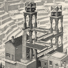 Maurits Cornelis Escher, Cascata, 1961, Litografia, 30 x 32 cm, Collezione privata, Italia | All M.C. Escher works © 2019 The M.C. Escher Company | All rights reserved www.mcescher.com