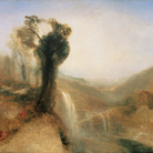 Joseph Mallord, William Turner, Paesaggio a Nepi, Lazio, con acquedotto e cascata, 1828, olio su tela, 150,2 x 249,2 cm