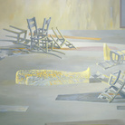 Fabrizio Clerici, La XXV ora, 1968, Olio su tavola, 128 × 180 cm