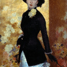 Giuseppe De Nittis, Figura di donna, 1880, Olio su tela, cm. 79x38, Barletta, Pinacoteca Giuseppe De Nittis