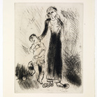 Marc Chagall, Il padre Cìcikov lo castiga, da Le anime morte, mm 277 x 208