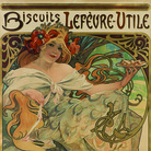 Alfons Mucha, Biscuits Lefèvre-Utile, 1897, Richard Fuxa Foundation