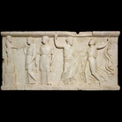 Rilievo con Bacco e seguaci, pannello in marmo, dalla Casa dei Rilievi dionisiaci, Ercolano, 1 secolo dC.  © Soprintendenza Speciale per i Beni Archeologici di Napoli e Pompei