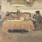 Edouard Vuillard, Lampada in un interno, 1909. Gouache e caseina su carta, cm 86 x 66. Johannesburg Art Gallery, Johannesburg