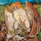 Antonio Ligabue, Aquila con colombo, 1960-1961, Olio su tela, 100 x 70 cm