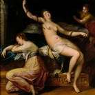Denys Calvaert, (Anversa 1540 circa – Bologna 1619), La morte di Cleopatra, olio su tela