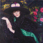 Enrico Lionne, L'attesa, 1919, Olio su tela, 79 x 114 cm, Novara, Galleria d'Arte Moderna Giannoni