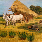 Giovanni Fattori, Riposo in Maremma, 1875 circa. Olio su tela, 35 x 72,5 cm 