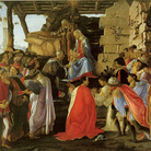 Sandro Botticelli, Adorazione dei Magi, 1475 ca, Tempera su pannello, 111 x 134 cm, Galleria degli Uffizi, Firenze | Courtesy of Wikimedia Commons, aiwaz.net