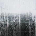 Farhan Siki, Now #2 (misty faith), 2015, Alkyd enamel, spray paint on canvas, 87 x 76 cm | Courtesy of Farhan Siki & Banca Generali Private Banking