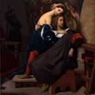 Jean Auguste Dominique Ingres, Raffaello e la Fornarina, 1848, Olio su tela, 27.31 x 35.56 cm, Columbus Museum of Art, Ohio, Bequest of Frederick W. Schumacher