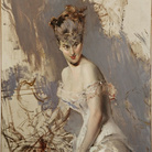 Giovanni Boldini, ritratto di Alice Regnault, olio su tela, cm. 112 x 84 - Courtesy: Enrico Gallerie d'arte, Milano