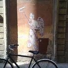 Il Sedicente Moradi, ANGELO DEL BELLO, stencil. Via del campuccio, Firenze - 4 giugno 2014