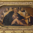 Tintoretto, Allegoria della Felicità, 1564-1565, Soffitto sala dell'Albergo, Scuola Grande di San Rocco, Venezia, Olio su tela | © Scuola Grande di San Rocco e Chiesa di San Rocco | Courtesy of Sky Italia s.r.l. Tintoretto – Un Ribelle a Venezia e Sky Arts Production Hub 2019