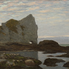 Claude Monet, Étretat, 1864 circa, Olio su tela, 41 x 27 cm, Collection Association Peindre en Normandie, Caen