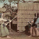 Kusakabe Kimbei, Incontro di kendō, ante 1893, Giappone Segreto. Capolavori della fotografia dell'800 | Courtesy of Palazzo del Governatore, Parma 2016