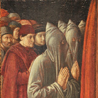 Benozzo Gozzoli, Confratelli inginocchiati (frammento della Madonna della Misericordia), Tempera su tavola, 1460-65 circa, Milano, collezione privata