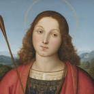 Raffaello Sanzio, Cristo Redentore benedicente, Circa 1505-1506, Olio su tavola, Brescia, Pinacoteca Tosio Martinengo