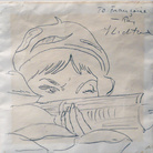 Roy Lichtenstein, Crak! (Study), 1963. ?Graphite pencil on paper, ?14.5x14.7 cm. 