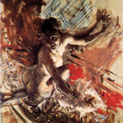 Giovanni Boldini, Madame de Joss (Donna vicino al fuoco), 1905 circa. Olio su tavola, 75 x 60 cm