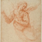 Carlo Dolci (Firenze, 1616-1687), Studio di angelo in volo, 1638-1640 circa. Matita rossa su carta paglierina. Roma, Istituto Nazionale per la Grafica