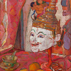 Gabriella Oreffice, Maschera siamese,  1919, olio su tavola  (Collezione privata)