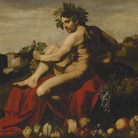 Bacco. Cerchia di Caravaggio. San Pietroburgo, Museo Statale Ermitage. Olio su tela.