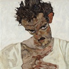 Egon Schiele, Autoritratto con la testa abbassata, 1912 | Courtesy of Leopold Museum, Wien