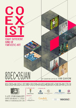 Coexist. Eight different kind of fantastic art