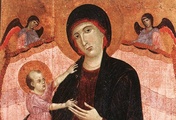 immagine di Madonna in trono con Bambino e due angeli (Madonna Gualino)