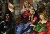 immagine di Madonna col Bambino e i ss. Giorgio, Lucia e angelo musicante