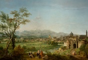 immagine di Veduta ideale di Vicenza con celebrazione allegorica di Andrea Palladio
